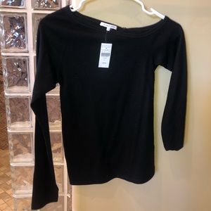 helmet lang authentic off the shoulder long tee